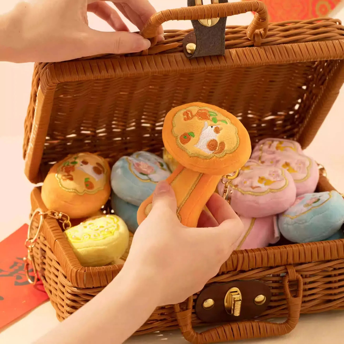 【Plush】Palace Museum Cultural Product - Plush Keychain | Lucky Fruit Shape | Keychain/Bag Pendant
