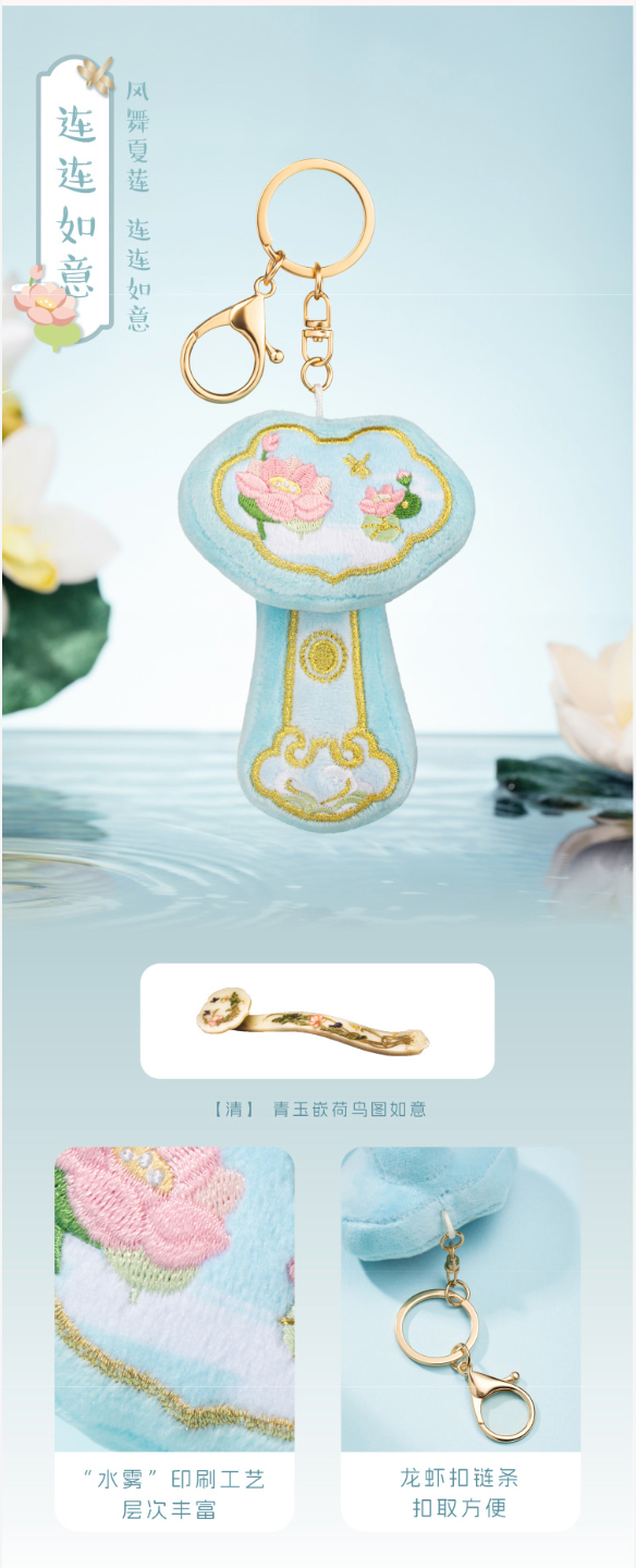【Plush】Palace Museum Cultural Product - Plush Keychain | Lucky Fruit Shape | Keychain/Bag Pendant